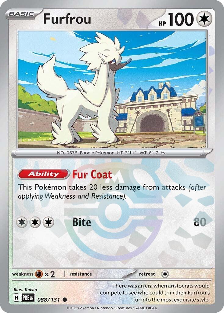 Furfrou (088/131) (Master Ball Pattern) [Scarlet & Violet: Prismatic Evolutions] | Exor Games Summserside