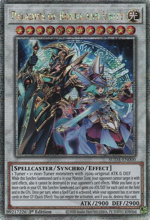Paladins of Bonds and Unity [SUDA-EN000] Quarter Century Secret Rare | Exor Games Summserside