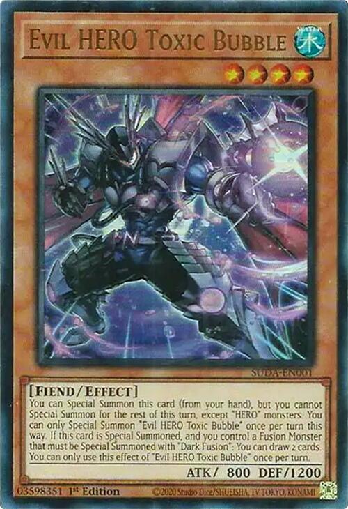 Evil HERO Toxic Bubble [SUDA-EN001] Ultra Rare | Exor Games Summserside