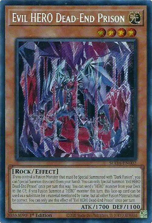 Evil HERO Dead-End Prison [SUDA-EN002] Secret Rare | Exor Games Summserside