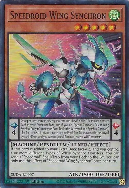 Speedroid Wing Synchron [SUDA-EN007] Super Rare | Exor Games Summserside