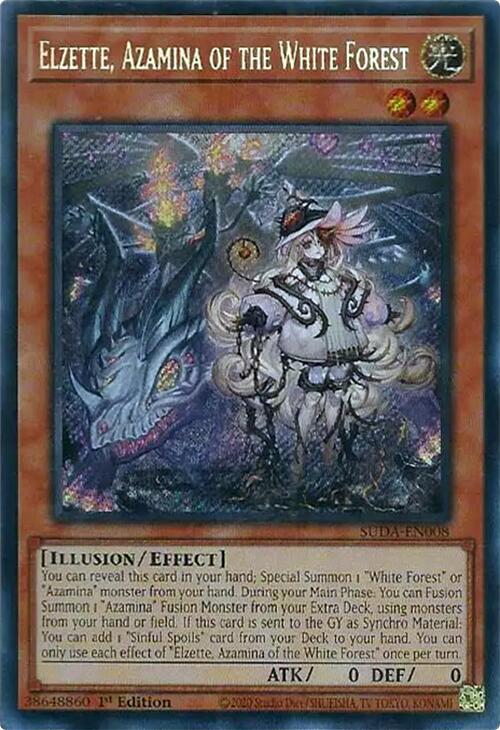 Elzette, Azamina of the White Forest [SUDA-EN008] Secret Rare | Exor Games Summserside