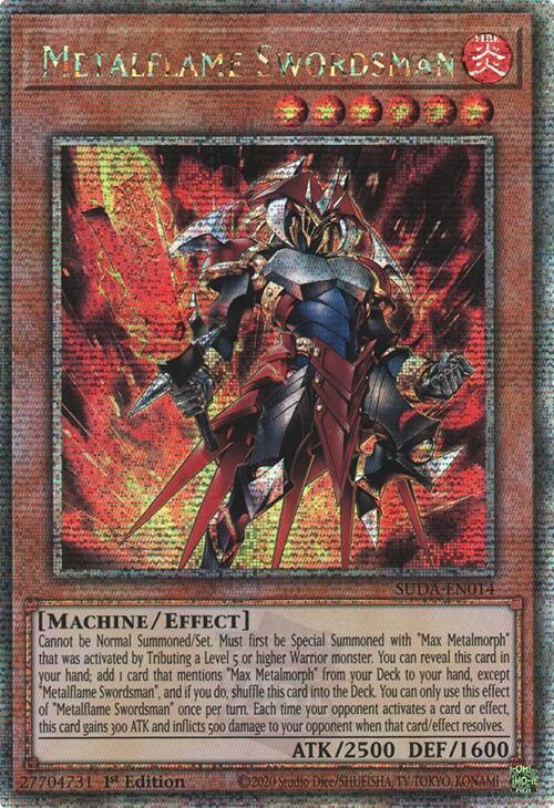 Metalflame Swordsman (Quarter Century Secret Rare) [SUDA-EN014] Quarter Century Secret Rare | Exor Games Summserside