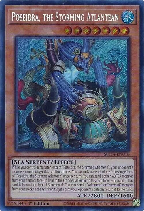 Poseidra, the Storming Atlantean [SUDA-EN016] Secret Rare | Exor Games Summserside