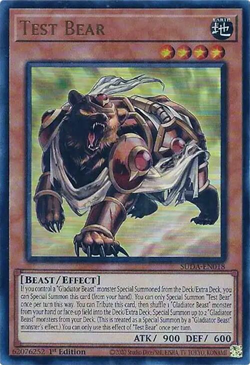 Test Bear [SUDA-EN018] Ultra Rare | Exor Games Summserside