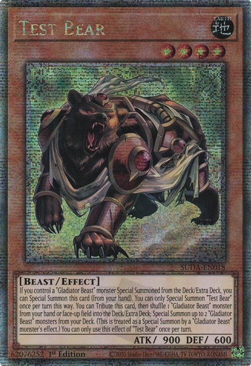 Test Bear (Quarter Century Secret Rare) [SUDA-EN018] Quarter Century Secret Rare | Exor Games Summserside