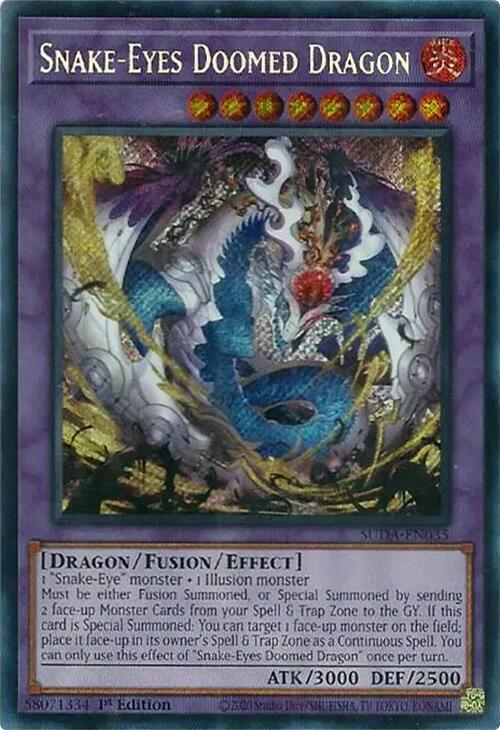 Snake-Eyes Doomed Dragon [SUDA-EN035] Secret Rare | Exor Games Summserside