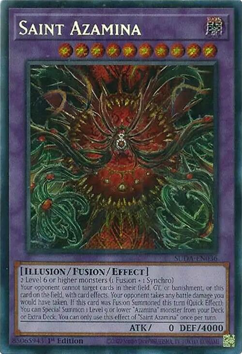 Saint Azamina [SUDA-EN036] Secret Rare | Exor Games Summserside