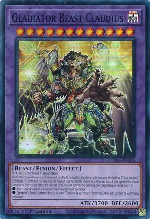 Gladiator Beast Claudius [SUDA-EN038] Super Rare | Exor Games Summserside