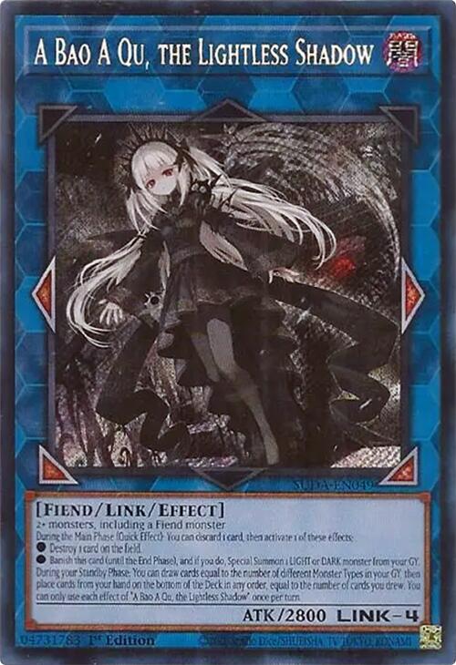 A Bao A Qu, the Lightless Shadow [SUDA-EN049] Secret Rare | Exor Games Summserside