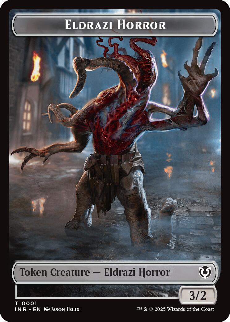 Eldrazi Horror // Human Soldier (0003) Double-Sided Token [Innistrad Remastered Tokens] | Exor Games Summserside