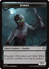 Zombie (0011) // Zombie (0012) Double-Sided Token [Innistrad Remastered Tokens] | Exor Games Summserside