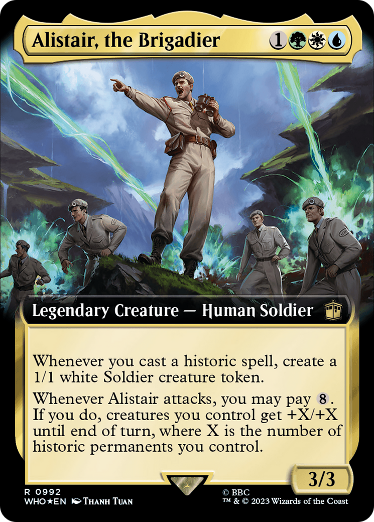 Alistair, the Brigadier (Extended Art) (Surge Foil) [Doctor Who] | Exor Games Summserside