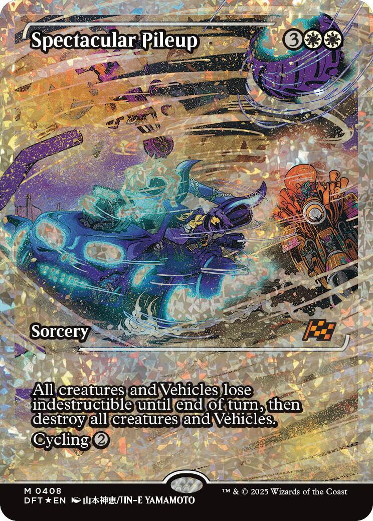 Spectacular Pileup (Showcase Fracture Foil) (Japanese) [Aetherdrift] | Exor Games Summserside
