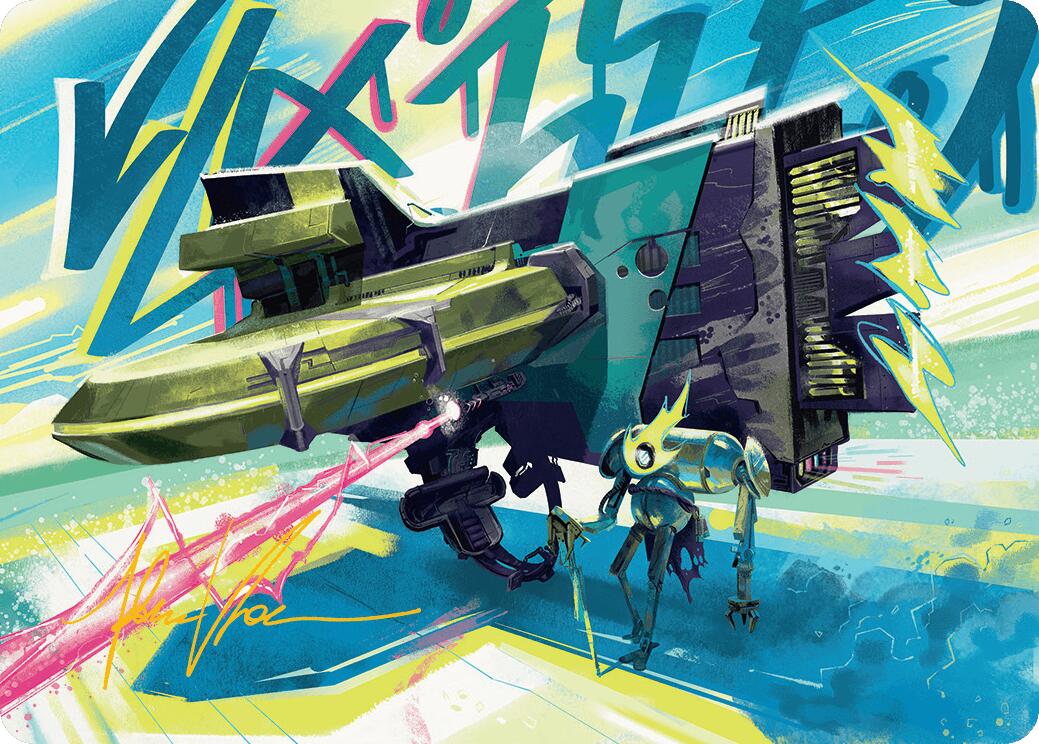 Salvation Engine Art Card (Gold-Stamped Signature) [Aetherdrift Art Series] | Exor Games Summserside