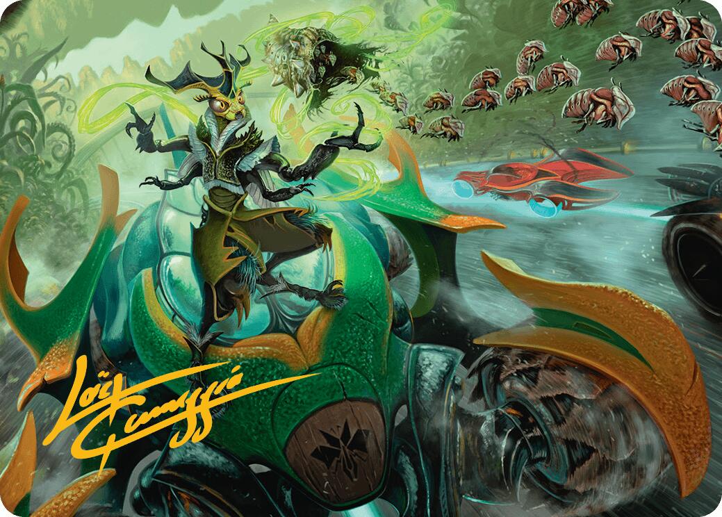 Aatchik, Emerald Radian Art Card (15/54) (Gold-Stamped Signature) [Aetherdrift Art Series] | Exor Games Summserside