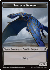 Timeless Dragon // Zombie (0007) Double-Sided Token [Aetherdrift Tokens] | Exor Games Summserside