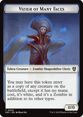 Vizier of Many Faces // Zombie (0003) Double-Sided Token [Aetherdrift Tokens] | Exor Games Summserside