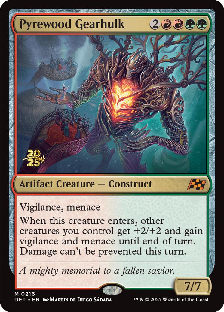 Pyrewood Gearhulk [Aetherdrift Prerelease Promos] | Exor Games Summserside
