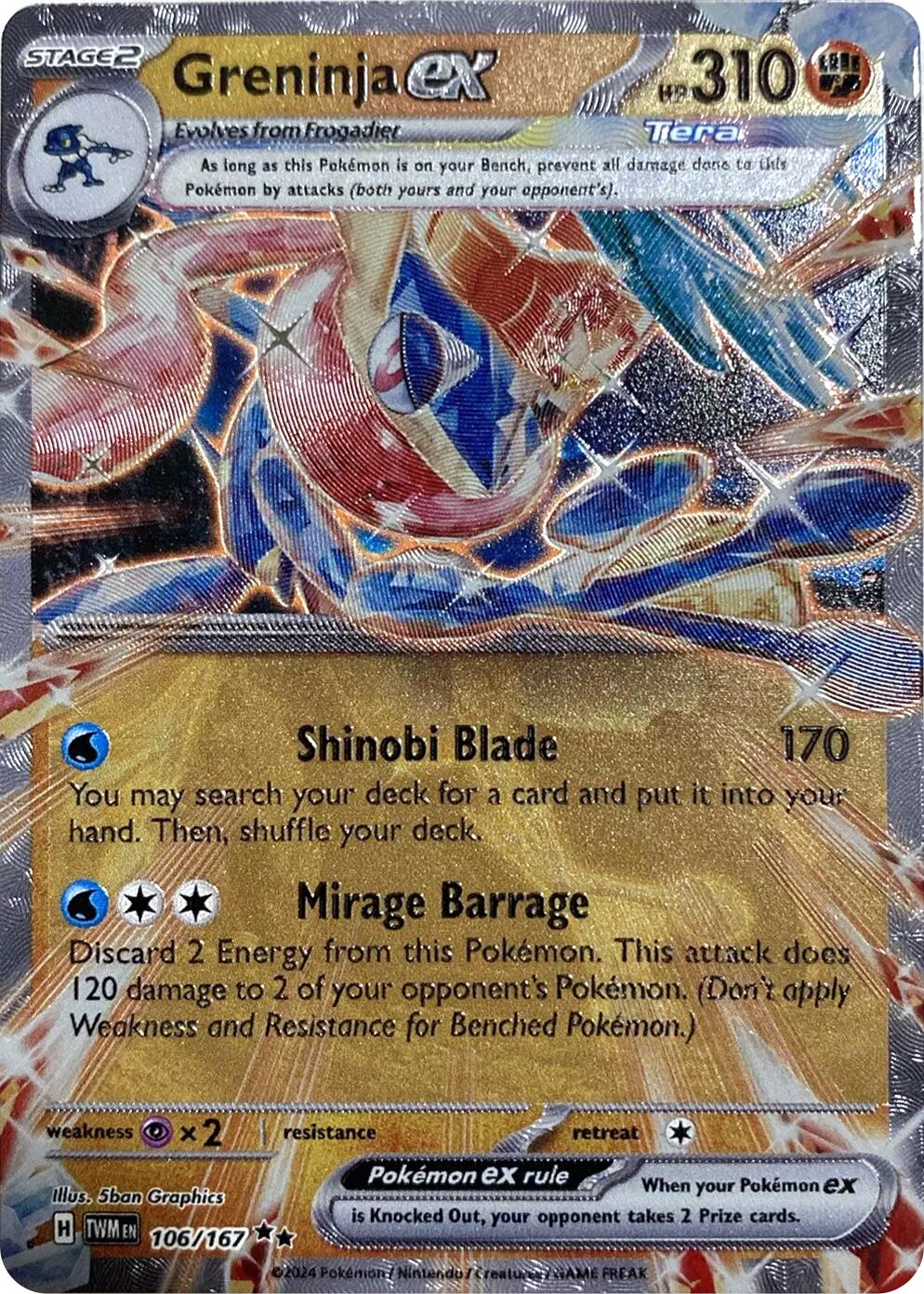 Greninja ex (106/167) (GameStop Metal Card) [Miscellaneous Cards] | Exor Games Summserside