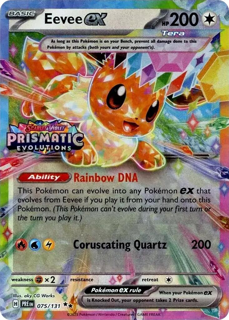 Eevee ex (075/131) (Prismatic Evolutions Stamp) [Scarlet & Violet: Prismatic Evolutions] | Exor Games Summserside