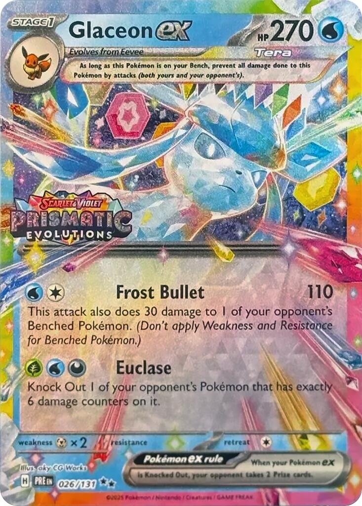 Glaceon ex (026/131) (Prismatic Evolutions Stamp) [Scarlet & Violet: Prismatic Evolutions] | Exor Games Summserside