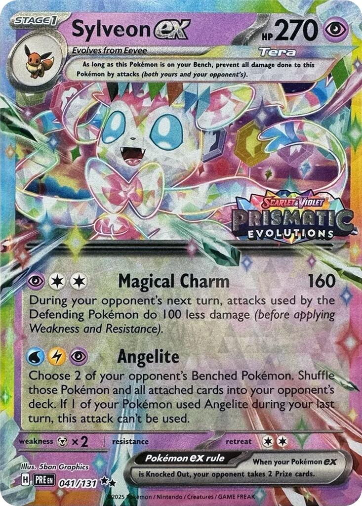 Sylveon ex (041/131) (Prismatic Evolutions Stamp) [Scarlet & Violet: Prismatic Evolutions] | Exor Games Summserside