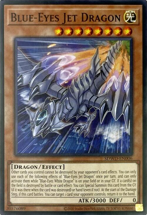Blue-Eyes Jet Dragon (Unlimited Misprint) [SDWD-EN006] Common | Exor Games Summserside