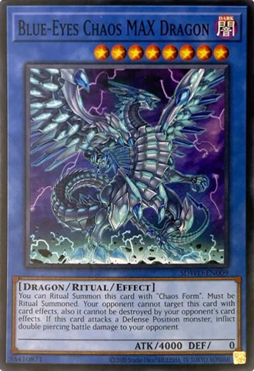 Blue-Eyes Chaos MAX Dragon (Unlimited Misprint) [SDWD-EN009] Common | Exor Games Summserside