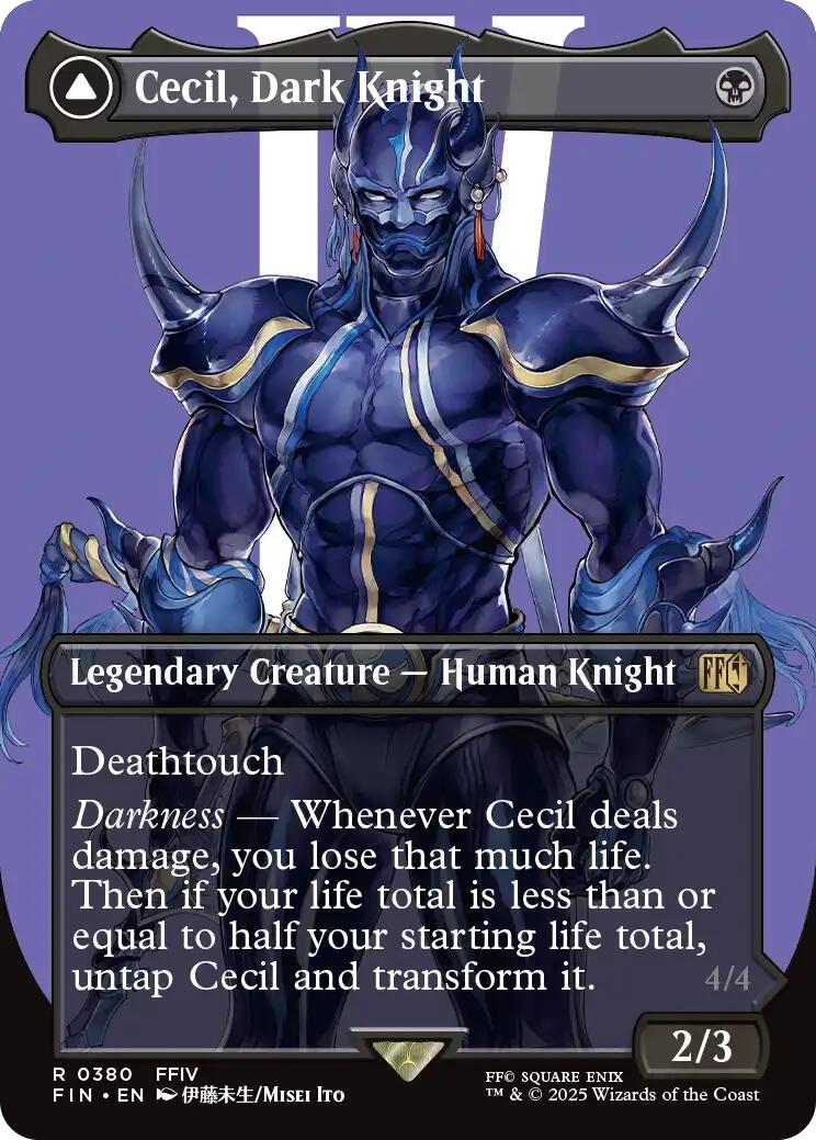 Cecil, Dark Knight // Cecil, Redeemed Paladin (Borderless) [FINAL FANTASY] | Exor Games Summserside