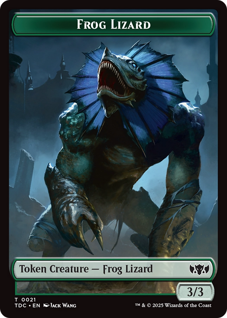 Frog Lizard // Dragon (0014) Double-Sided Token [Tarkir: Dragonstorm Commander Tokens] | Exor Games Summserside