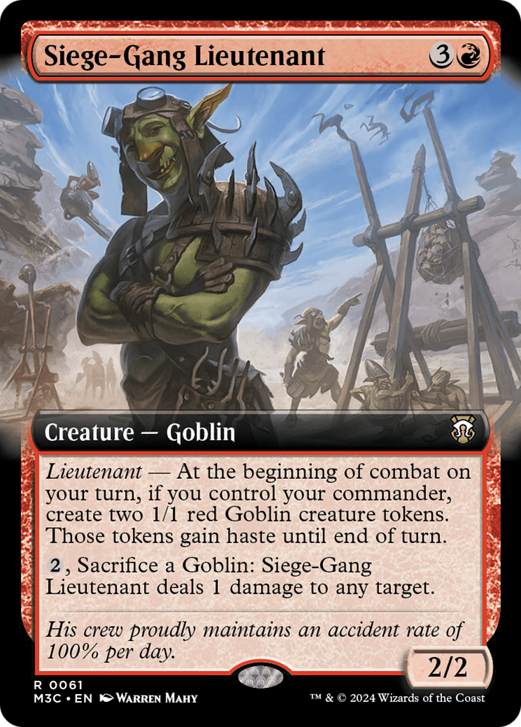 Siege-Gang Lieutenant (Extended Art) [Modern Horizons 3 Commander] | Exor Games Summserside