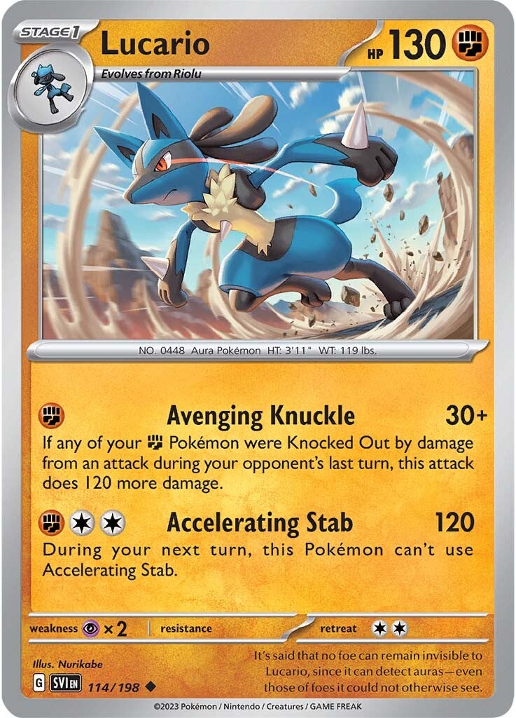 Lucario (114/198) [Scarlet & Violet: Base Set] | Exor Games Summserside