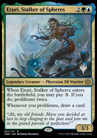 Ezuri, Stalker of Spheres (Promo Pack) [Phyrexia: All Will Be One Promos] | Exor Games Summserside