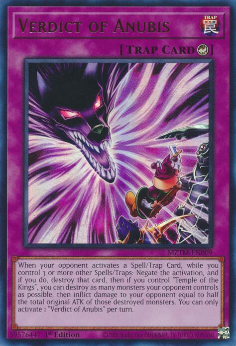 Verdict of Anubis [MZTM-EN009] Ultra Rare | Exor Games Summserside
