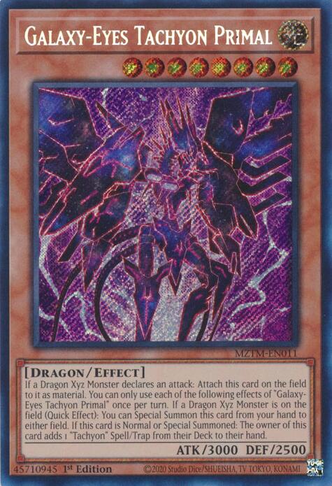 Galaxy-Eyes Tachyon Primal [MZTM-EN011] Secret Rare | Exor Games Summserside