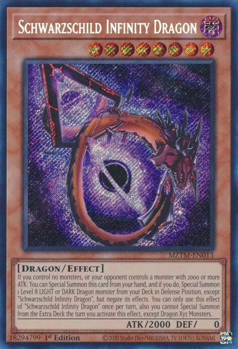 Schwarzschild Infinity Dragon [MZTM-EN013] Secret Rare | Exor Games Summserside