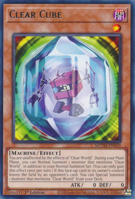 Clear Cube [MZTM-EN039] Rare | Exor Games Summserside
