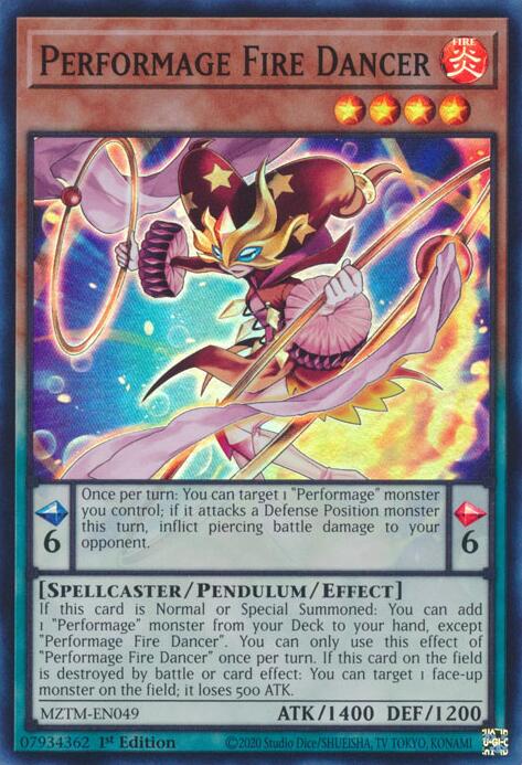 Performage Fire Dancer [MZTM-EN049] Super Rare | Exor Games Summserside