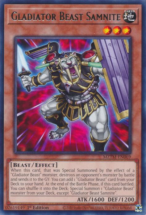 Gladiator Beast Samnite [MZTM-EN069] Rare | Exor Games Summserside