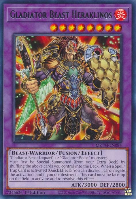 Gladiator Beast Heraklinos [MZTM-EN084] Rare | Exor Games Summserside