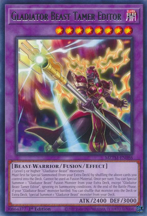 Gladiator Beast Tamer Editor [MZTM-EN086] Rare | Exor Games Summserside