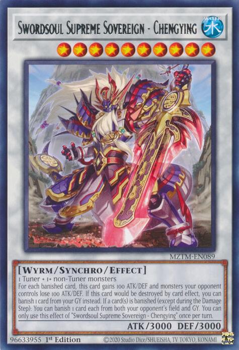 Swordsoul Supreme Sovereign - Chengying [MZTM-EN089] Rare | Exor Games Summserside