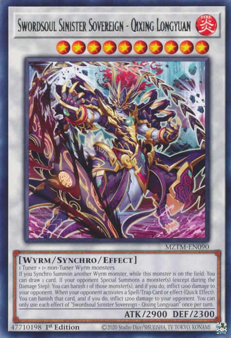 Swordsoul Sinister Sovereign - Qixing Longyuan [MZTM-EN090] Rare | Exor Games Summserside