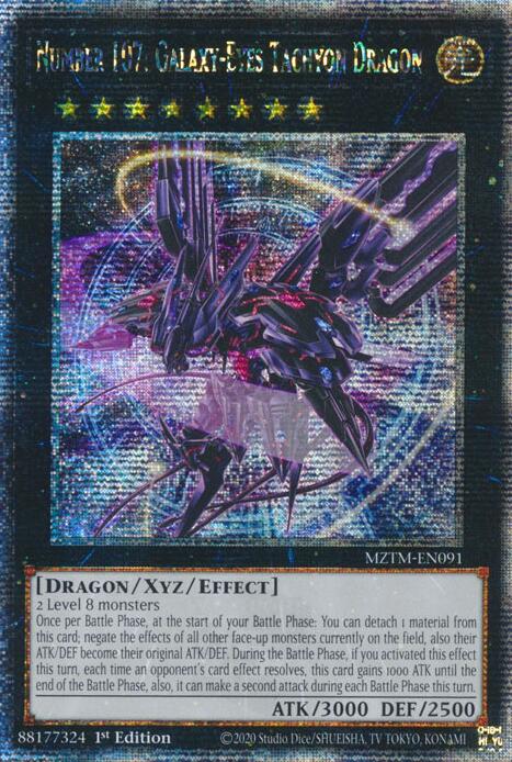 Number 107: Galaxy-Eyes Tachyon Dragon (Quarter Century Secret Rare) [MZTM-EN091] Quarter Century Secret Rare | Exor Games Summserside