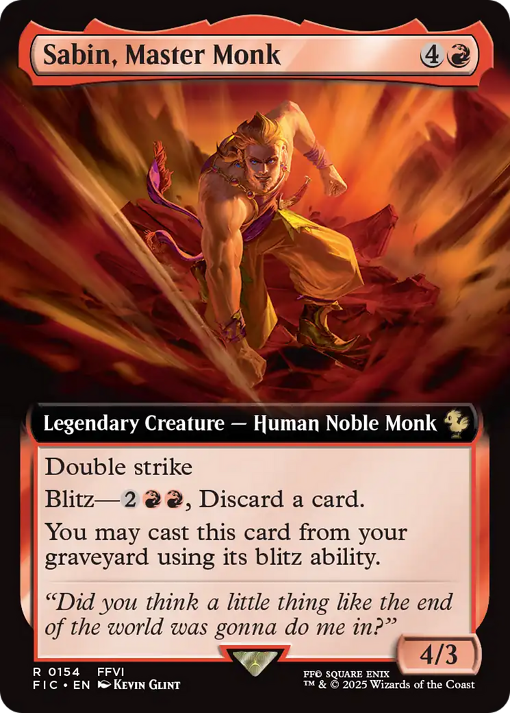 Sabin, Master Monk (Extended Art) [FINAL FANTASY Commander] | Exor Games Summserside