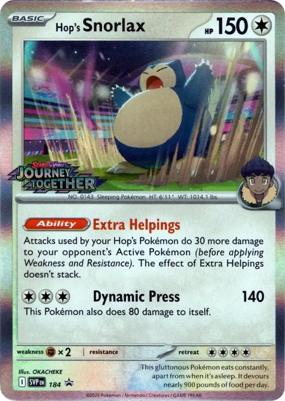Hop's Snorlax (184) [Scarlet & Violet: Black Star Promos] | Exor Games Summserside