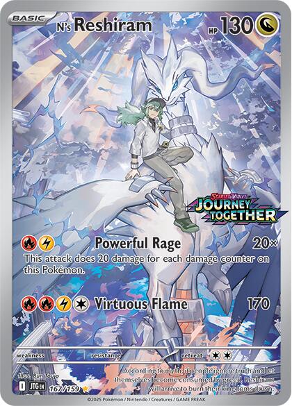 N's Reshiram (167/159) (Journey Together Stamp) [Scarlet & Violet: Journey Together] | Exor Games Summserside