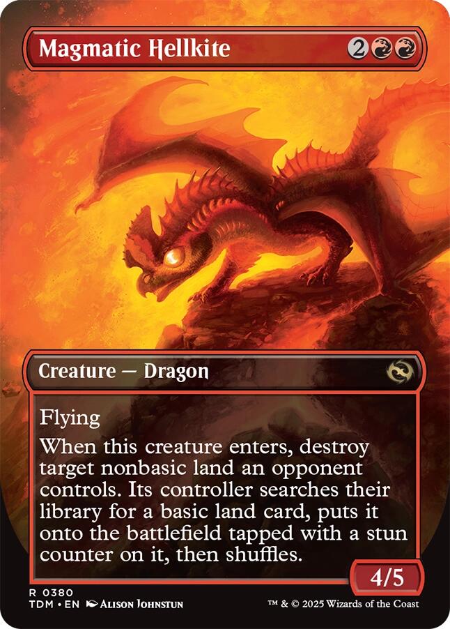 Magmatic Hellkite (Borderless) [Tarkir: Dragonstorm] | Exor Games Summserside