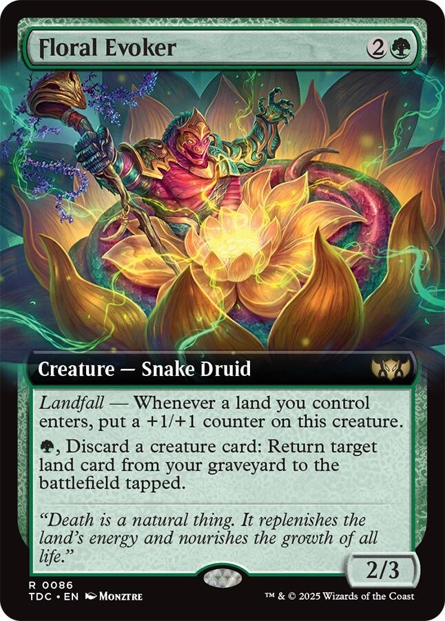 Floral Evoker (Extended Art) [Tarkir: Dragonstorm Commander] | Exor Games Summserside